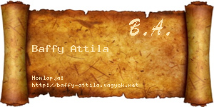 Baffy Attila névjegykártya